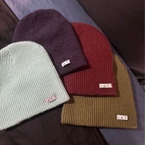 (All 4 for $20) Neff Ribbed Beanie Pack - Mint, Burgundy, Plum, Olive